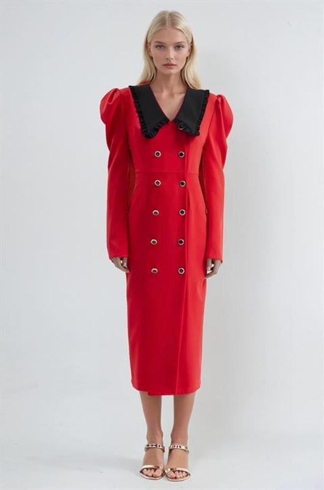 Sobe Istanbul Červené Elegantné Vintage Sheath Šaty Veľkoobchod s oblečením Vintage