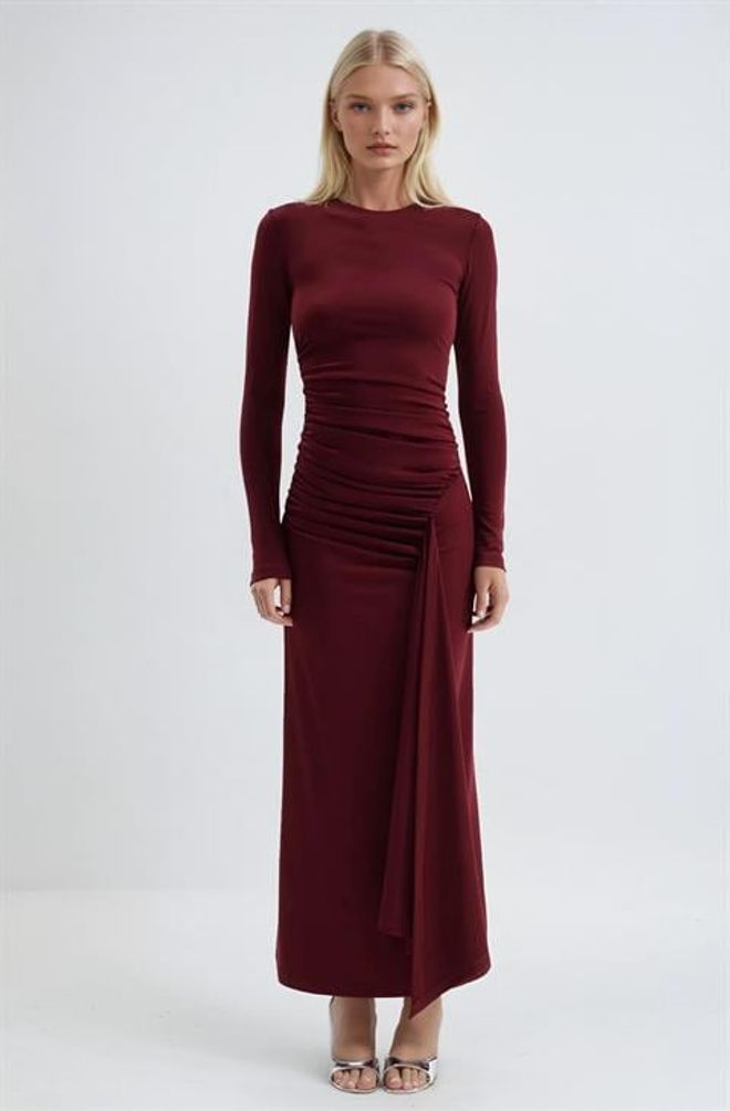 Sobe Istanbul Claret Red Elegant Formal Sexy Dress Wholesale Clothing Sexy