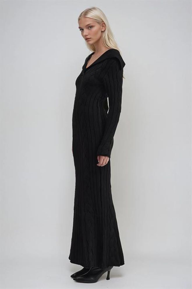 Sobe Istanbul Black Elegant Formal Sheath Dress Wholesale Clothing Modest