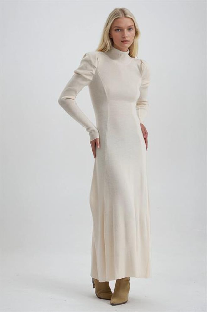 Abito Invernale A Maglia Da Donna - Scollo A V, Maniche Lunghe, Modello Aderente, Abito Lungo Elegante Per Ufficio E Cocktail