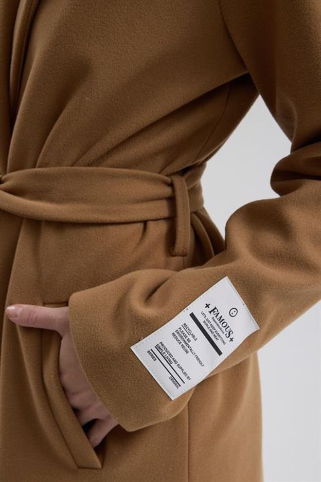 Sobe Istanbul Brown Elegant Single Breasted Oversized Coat Wholesale Clothing 5