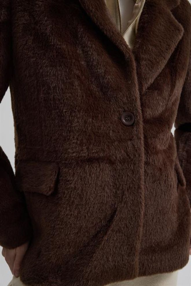 Sobe Istanbul Brown Single Breasted Blazer Jacket Wholesale Clothing 5