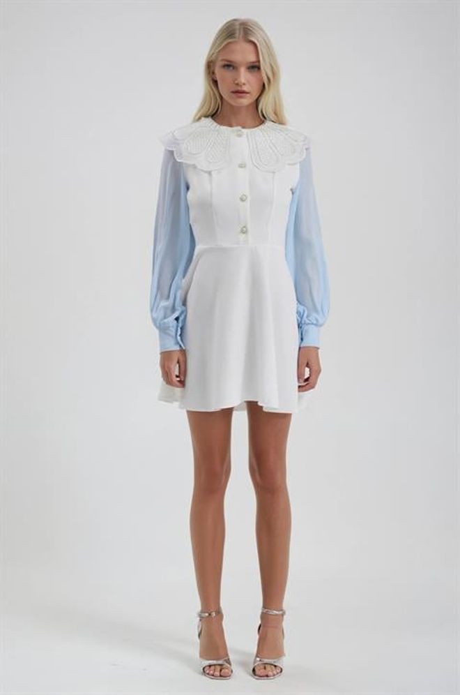 Sobe Istanbul Vestito Mini Bianco Fit And Flare Abbigliamento all'ingrosso Casuale