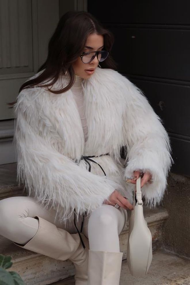 Sobe Istanbul White Glam Elegant Wrapover Jacket Wholesale Clothing 5