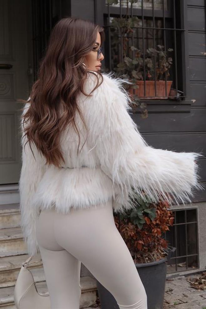 Sobe Istanbul White Glam Elegant Wrapover Jacket Wholesale Clothing 1