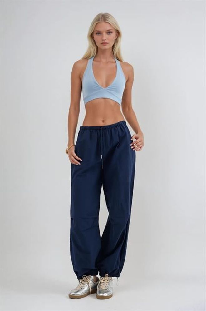 Sobe Istanbul Pantaloni Jogger Blu Navy Con Gamba A Palloncino Abbigliamento all'ingrosso Casuale