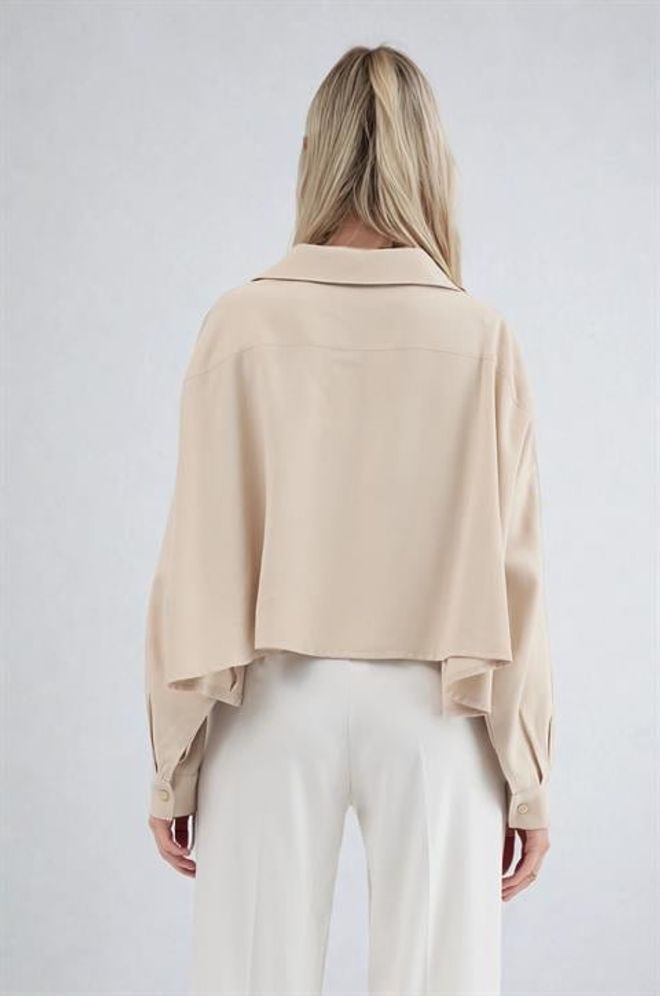 Sobe Istanbul Beige Casual Elegant Modest Shirt Wholesale Clothing Casual