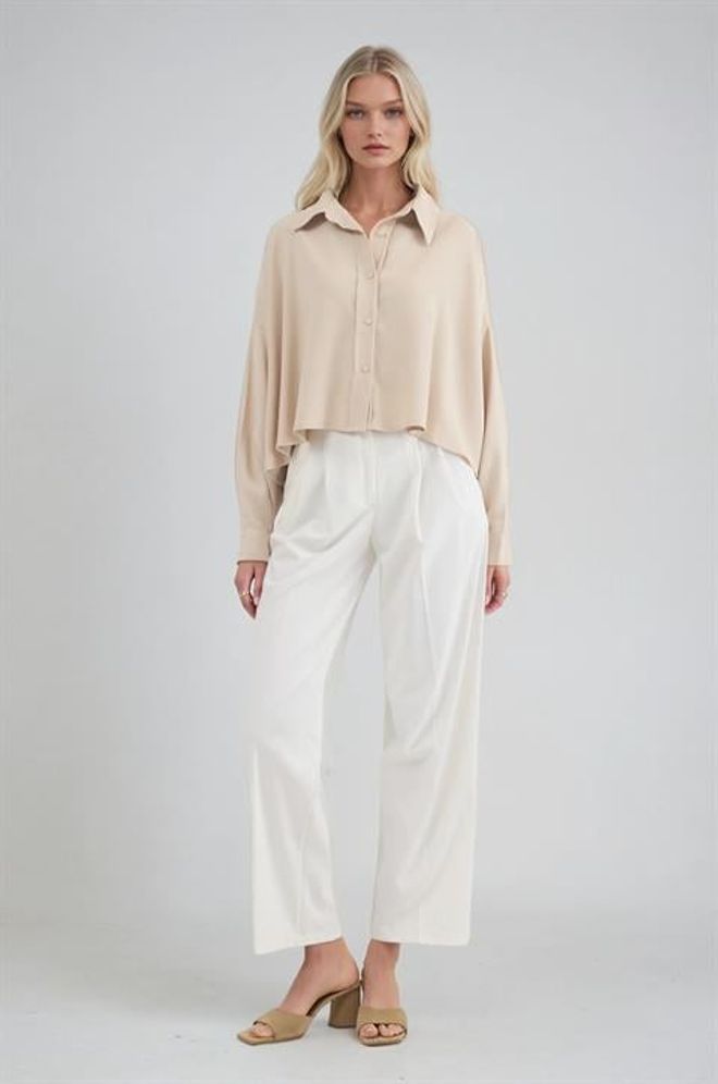 Sobe Istanbul Beige Casual Elegant Modest Shirt Wholesale Clothing Spring