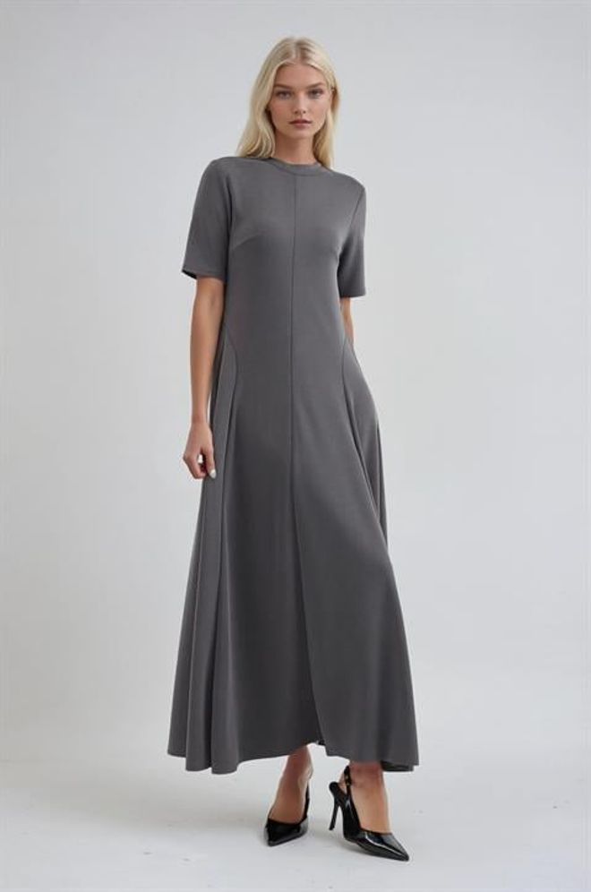 Sobe Istanbul Grey A Line Modest Formal Dress Wholesale Clothing Spring
