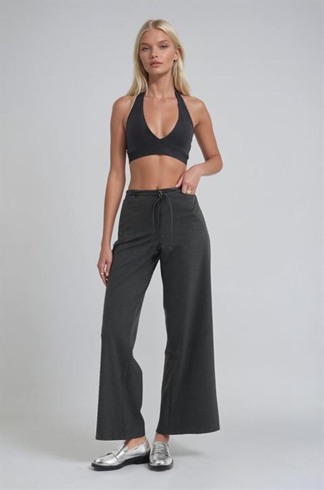 Sobe Istanbul Pantaloni Palazzo Sportivi Casual Neri Abbigliamento all'ingrosso Casuale