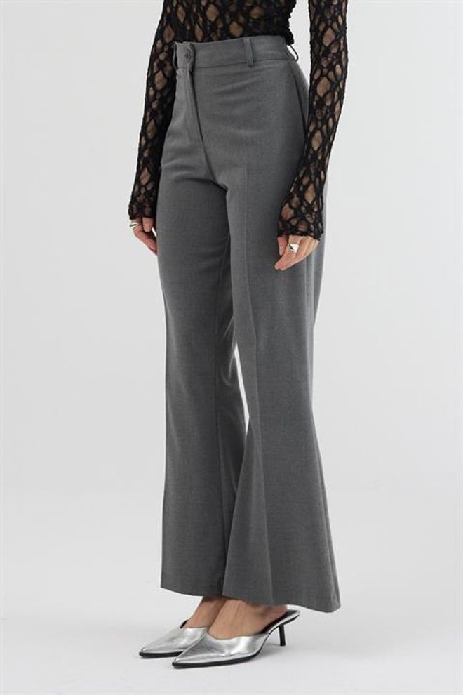 Sobe Istanbul Grey Elegant Formal Bootcut Pants Wholesale Clothing 5