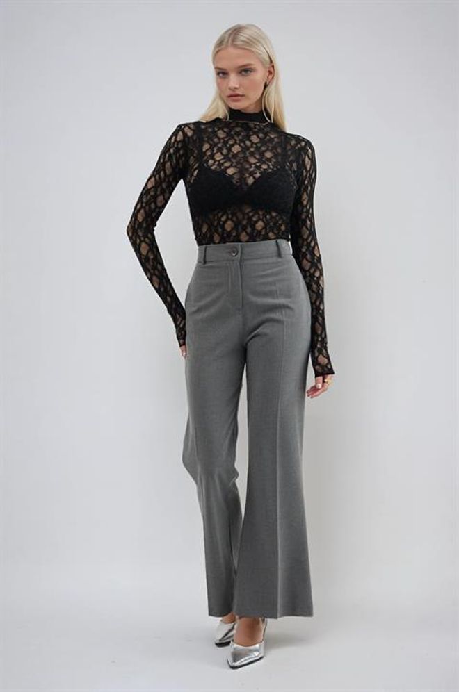 Sobe Istanbul Grey Elegant Formal Bootcut Pants Wholesale Clothing 1