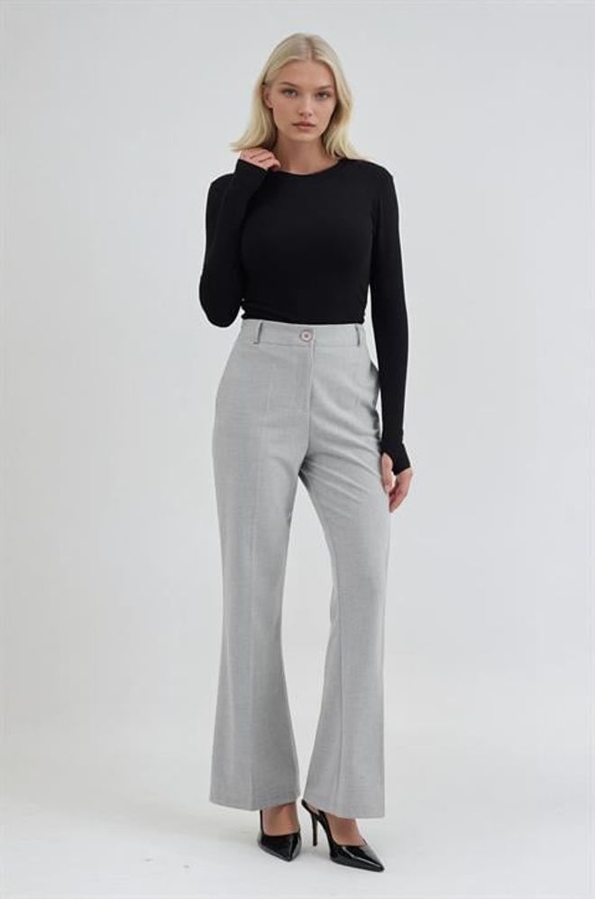 Sobe Istanbul Grey Formal Elegant Pants Wholesale Clothing Elegant