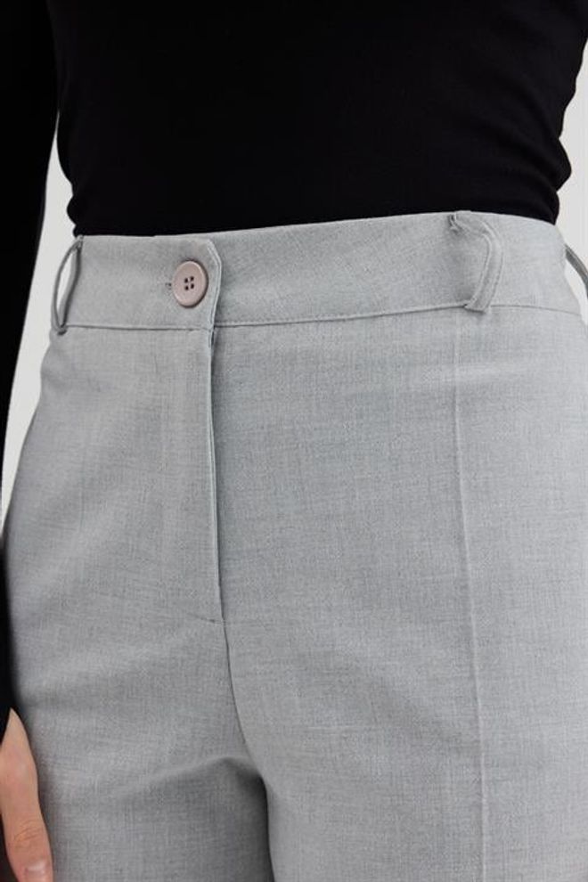 Sobe Istanbul Grey Formal Elegant Pants Wholesale Clothing Cocktail