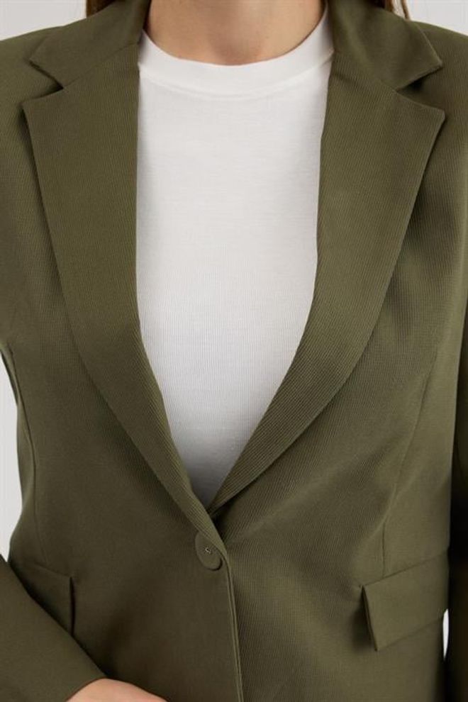 Sobe Istanbul Green Single Breasted Blazer Jacket Wholesale Clothing 5