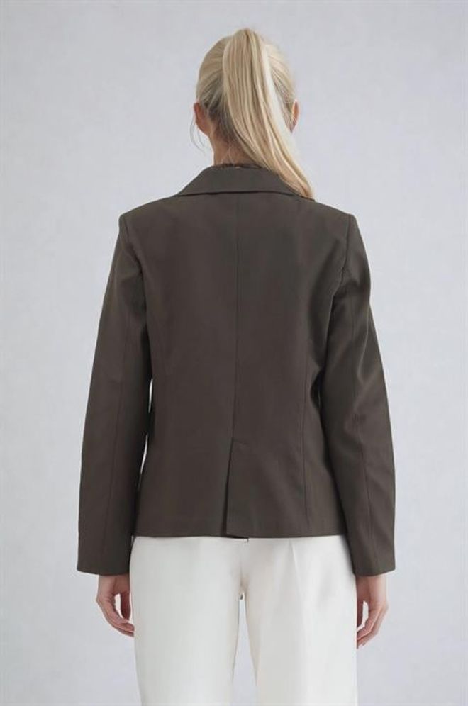 Sobe Istanbul Brown Single Breasted Blazer Jacket Wholesale Clothing 5