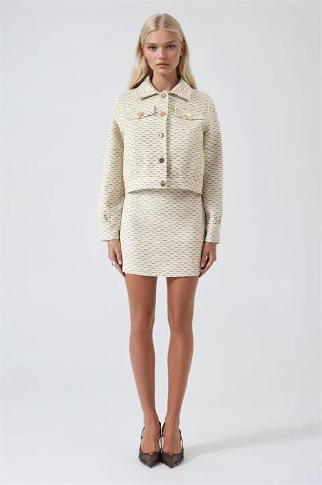 Sobe Istanbul Set Formale Elegante Beige Con Tasca Con Patta Abbigliamento all'ingrosso Casuale