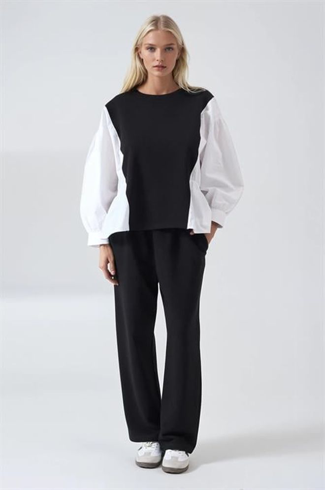 Sobe Istanbul Set Elegante Casual Nero Abbigliamento all'ingrosso Modesto