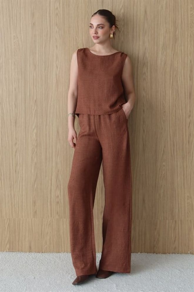 Sobe Istanbul Bruin Elegant Boho Casual Set Groothandel Kleding Casual