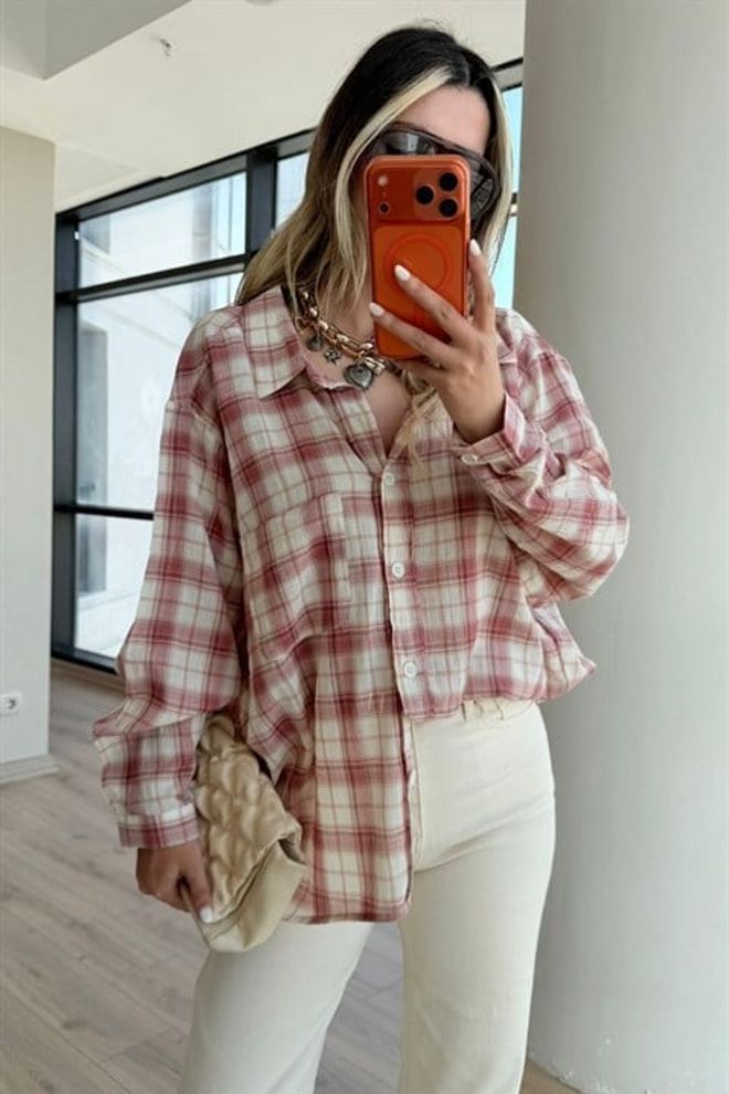 Sobe Istanbul Mix Color Shirt With Checkered Pattern And Notched Neck Wholesale Clothing 1