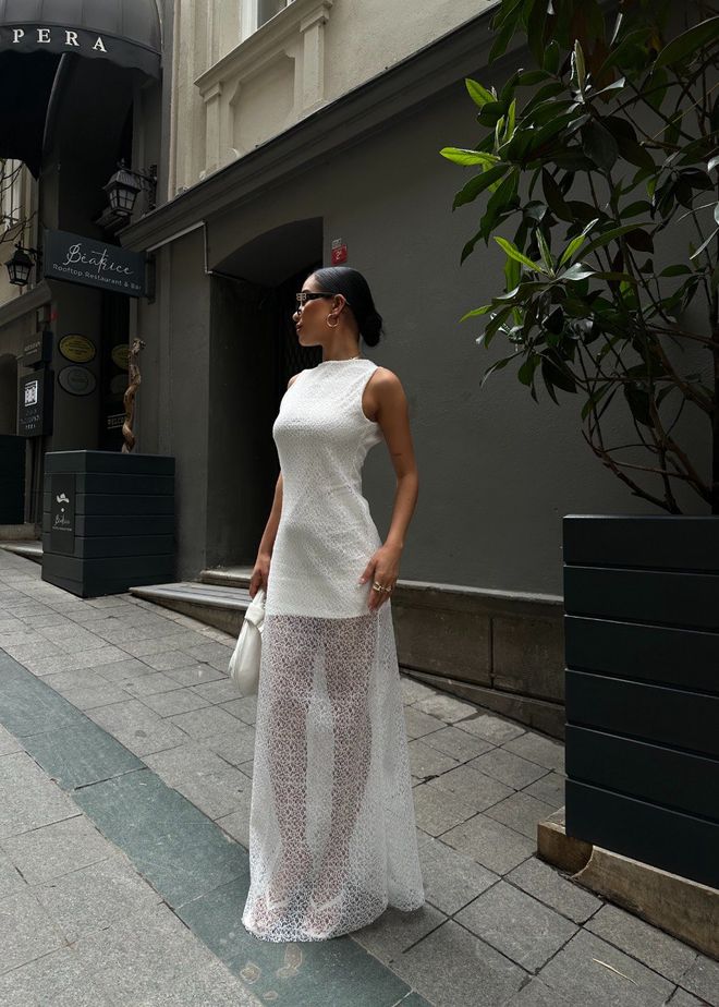 Sobe Istanbul Wholesale Women s Ecru Dress Styles Prices Lonca