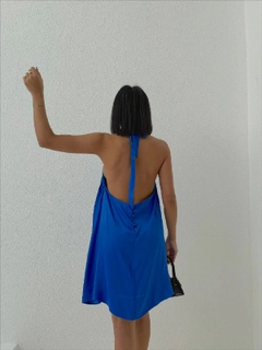 Ένα μοντέλο χονδρικής πώλησης ρούχων φοράει 35254 - Dress - Saxe, τούρκικο Φόρεμα χονδρικής πώλησης από Sobe