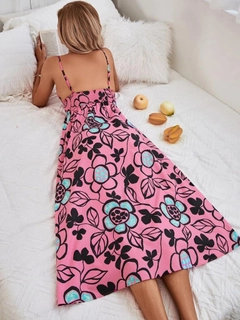 Un mannequin de vêtements en gros porte 35314 - Dress - Pink, Robe en gros de Sobe en provenance de Turquie