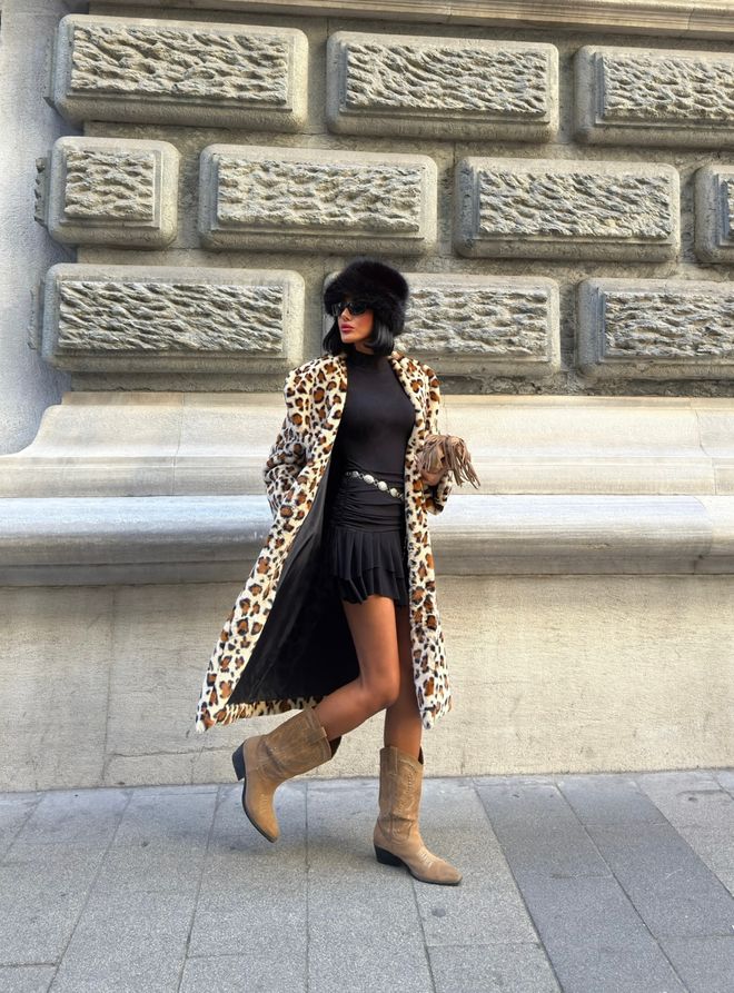 Sobe Istanbul Abrigo De Felpa Forrado Con Estampado De Leopardo Marrón Ropa al por mayor Casual