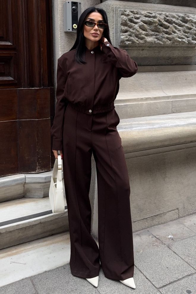 Sobe Istanbul Hnedá Formálny Elegantný Súprava Veľkoobchod s oblečením Neformálny