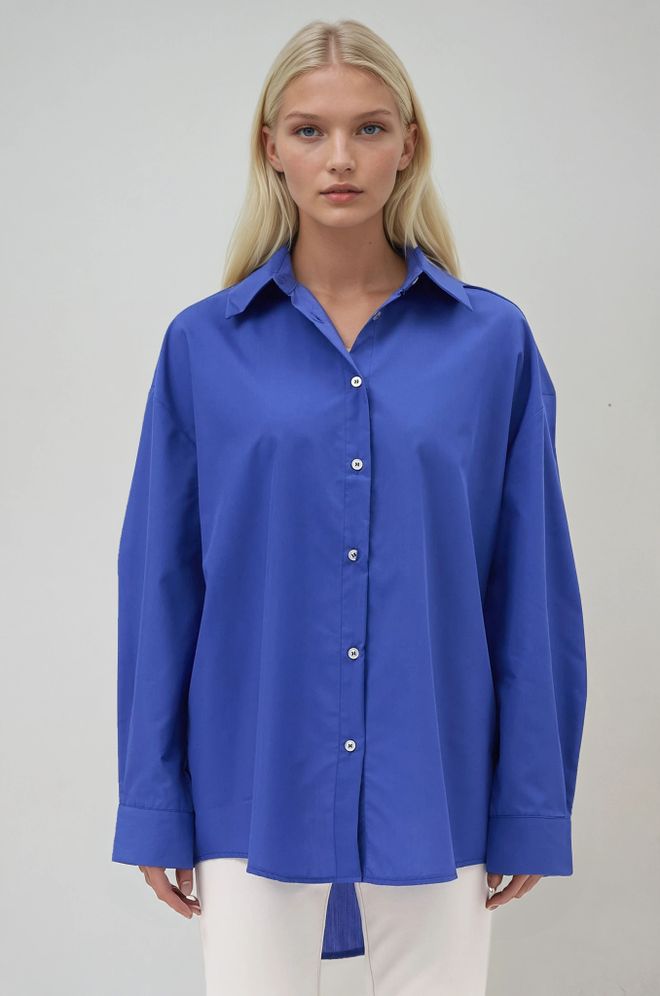 Sobe Istanbul القميص أزرق داكن ملابس بالجملة غير رسمي