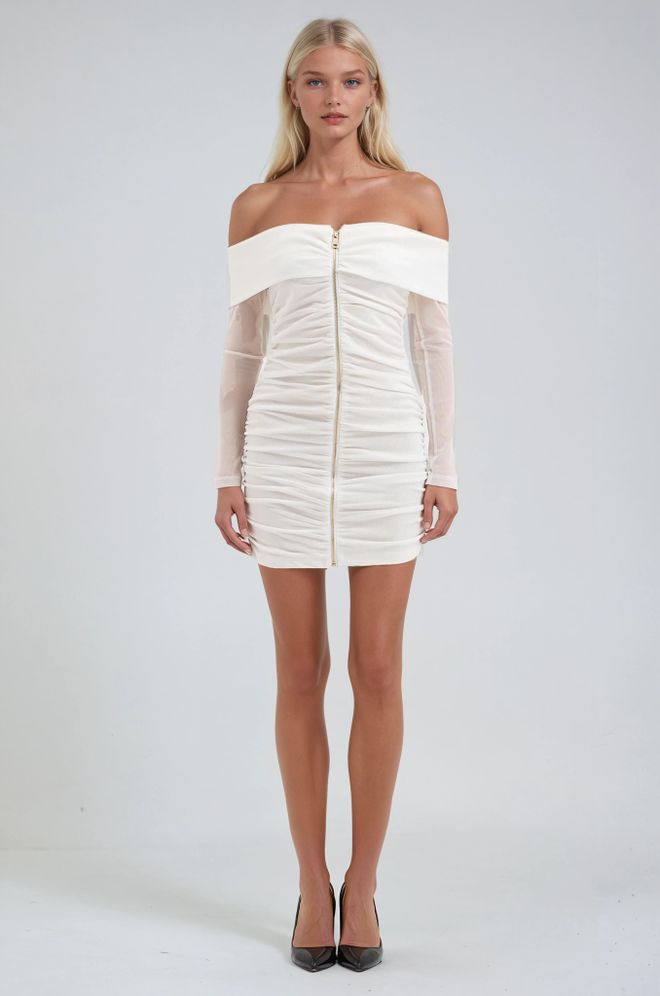 Sobe Istanbul Белое Сексуальное Формальное Элегантное Гламурное Облегающее Мини Платье Оптовая продажа одежды Сексуальный