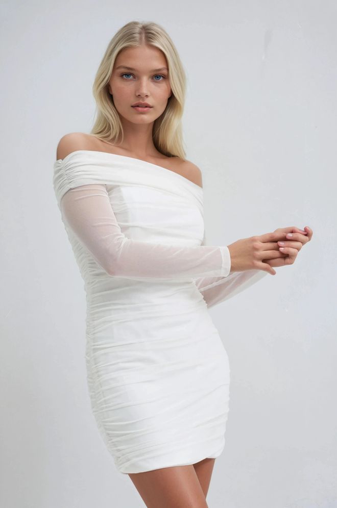 Sobe Istanbul Bela Seksi Elegantna Formalna Glam Obleka Bodycon Mini Oblačila na debelo Seksi