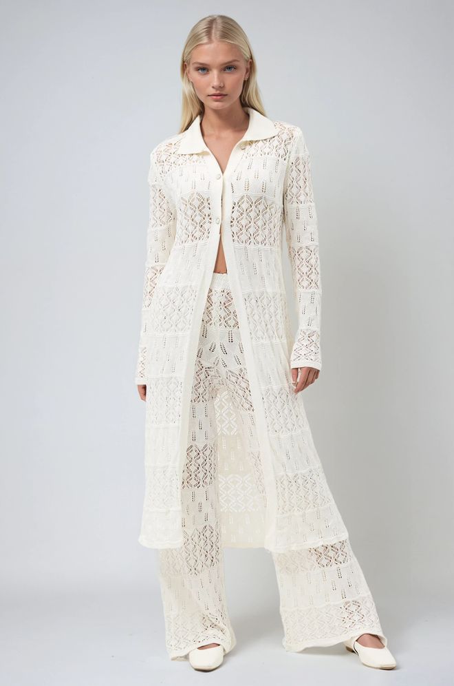 Sobe Istanbul Двойной Костюм Из Трикотажа Экрю Оптовая продажа одежды Повседневный