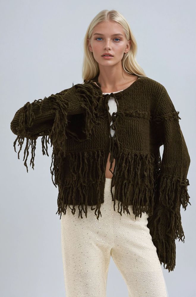 Sobe Istanbul Green Boho Casual Streetwear Cardigan Wholesale Clothing Boho