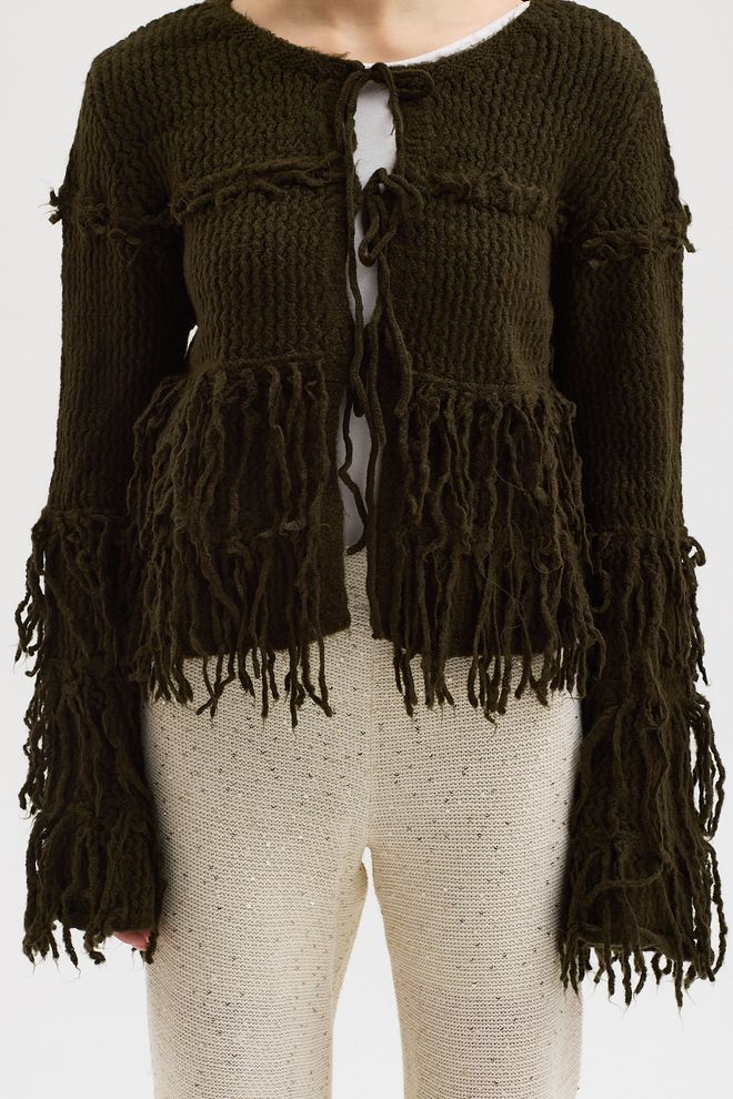 Sobe Istanbul Green Boho Casual Streetwear Cardigan Wholesale Clothing Work