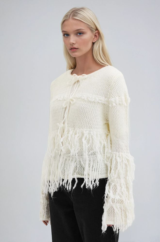 Sobe Istanbul Balta Boho Casual Vintažinis Mielas Etninis Retro Kardiganas Didmeninė prekyba drabužiais Kokteilinė