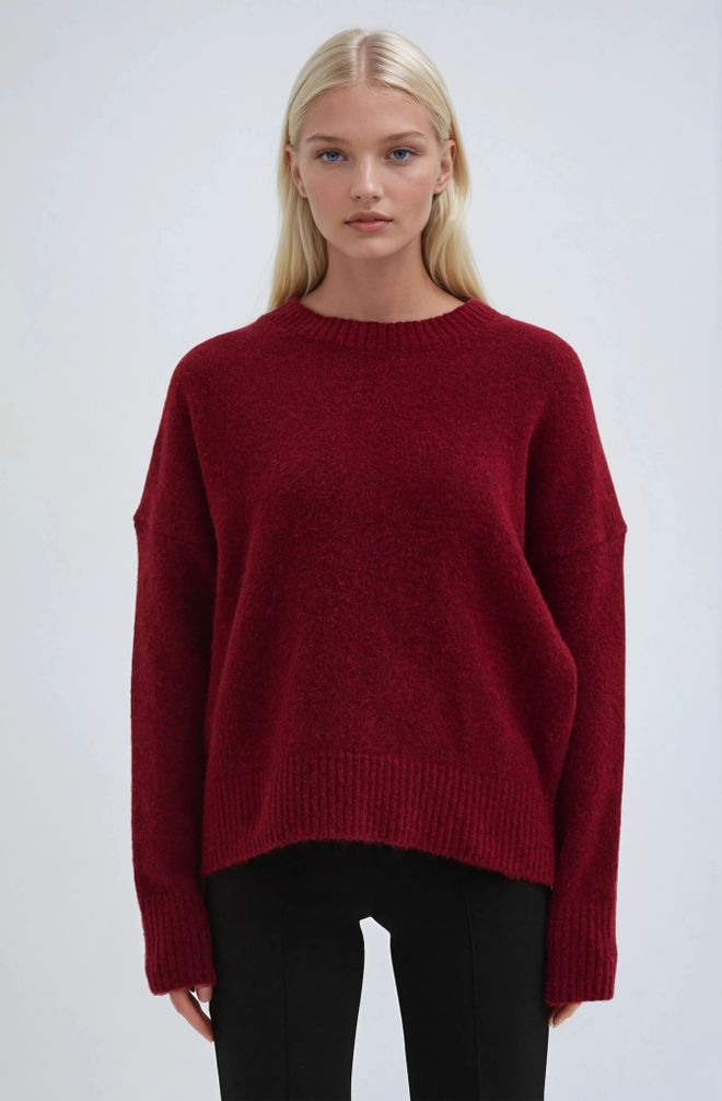 Sobe Istanbul سترة أرجواني داكن بمقاس كبير ملابس بالجملة غير رسمي