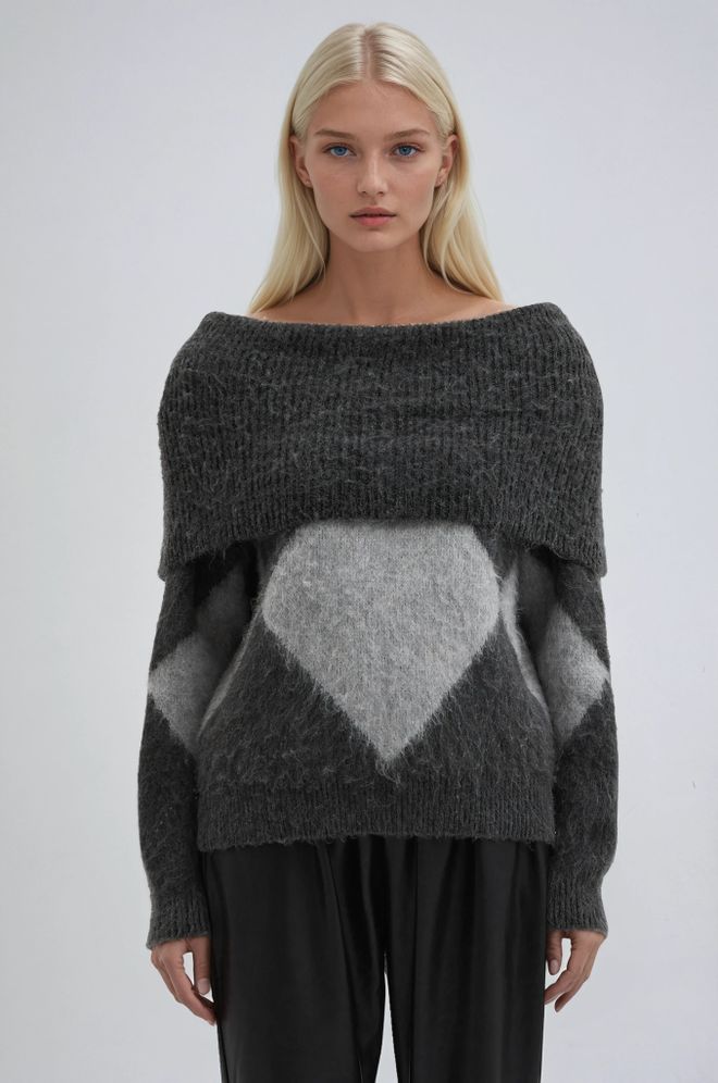 Sobe Istanbul سترة رمادي متقلب أنيقة غير رسمية ملابس بالجملة غير رسمي