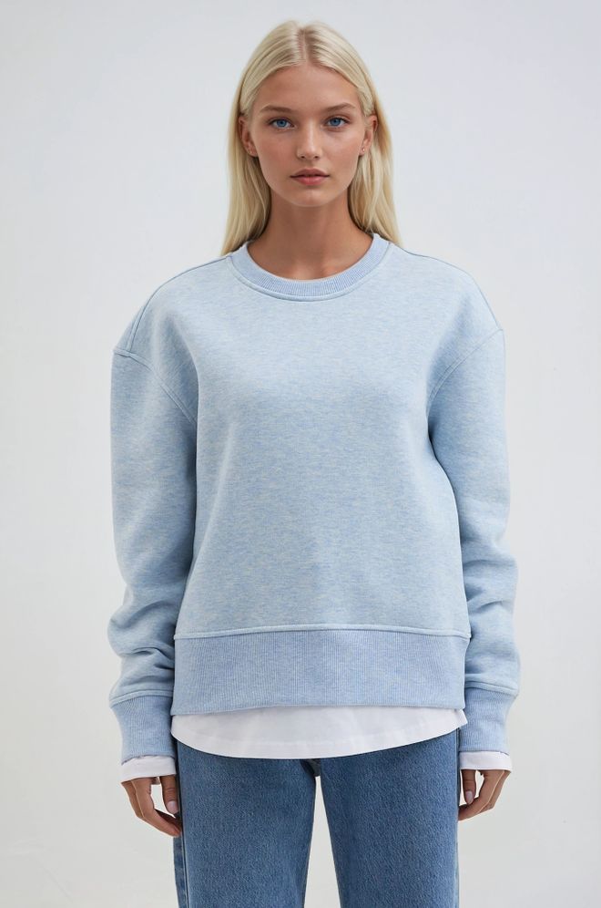 Sobe Istanbul Mėlynas Oversized Megztinis Sportui Ir Kasdienai Didmeninė prekyba drabužiais Kokteilinė