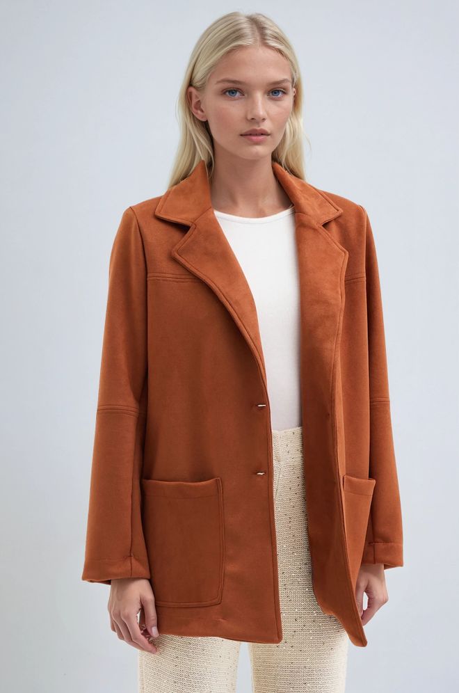 Sobe Istanbul Brown Casual Elegant Vintage Retro Jacket Wholesale Clothing Work