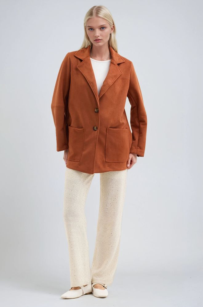 Sobe Istanbul Brown Casual Elegant Vintage Retro Jacket Wholesale Clothing Spring