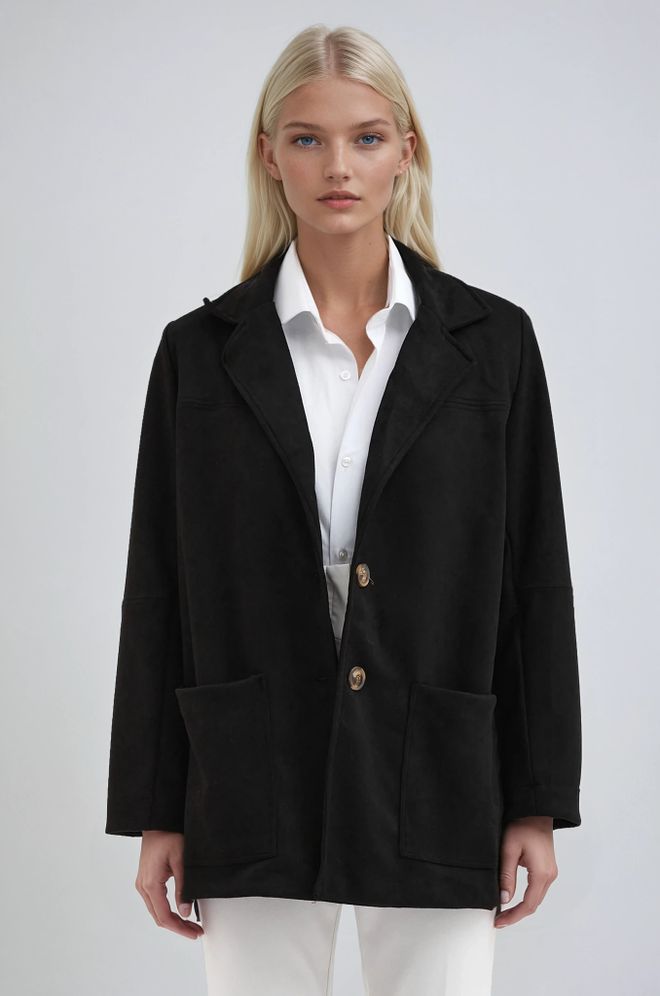 Sobe Istanbul Giacca Blazer Monopetto Nero Abbigliamento all'ingrosso Casuale