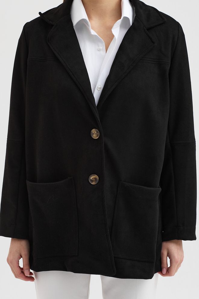 Sobe Istanbul Black Single Breasted Blazer Jacket Wholesale Clothing 5