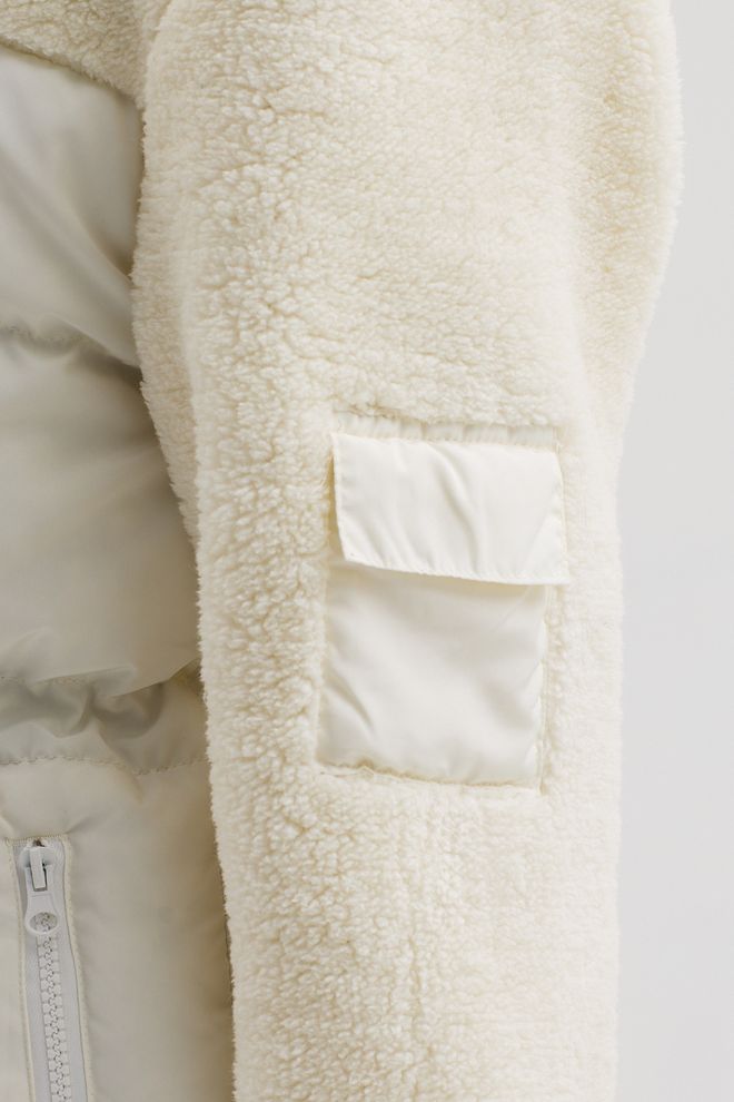 Sobe Istanbul White Puffer Coat With High Collar And Zipper Pocket Wholesale Clothing 5