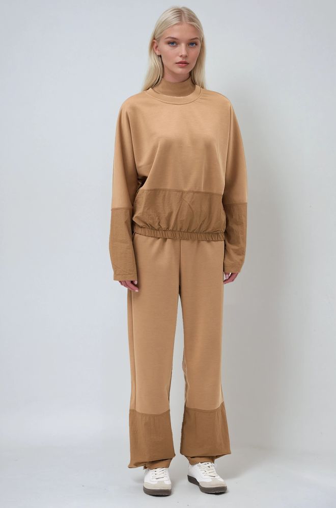 Sobe Istanbul Beige Sport Casual Jogger Set Wholesale Clothing Casual