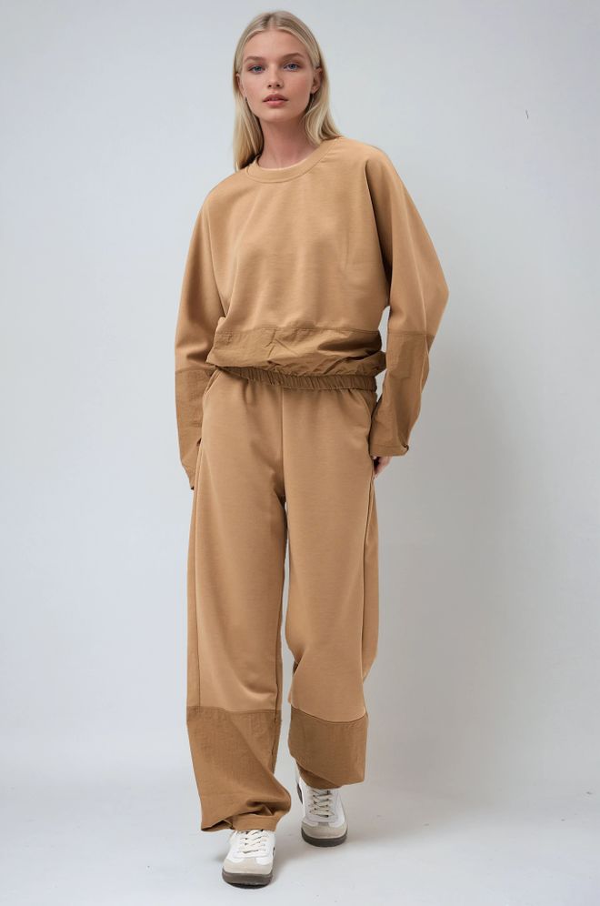 Sobe Istanbul Beige Sport Casual Jogger Set Wholesale Clothing Spring