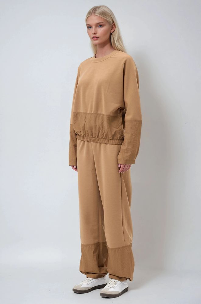 Sobe Istanbul Beige Sport Casual Jogger Set Wholesale Clothing Sport