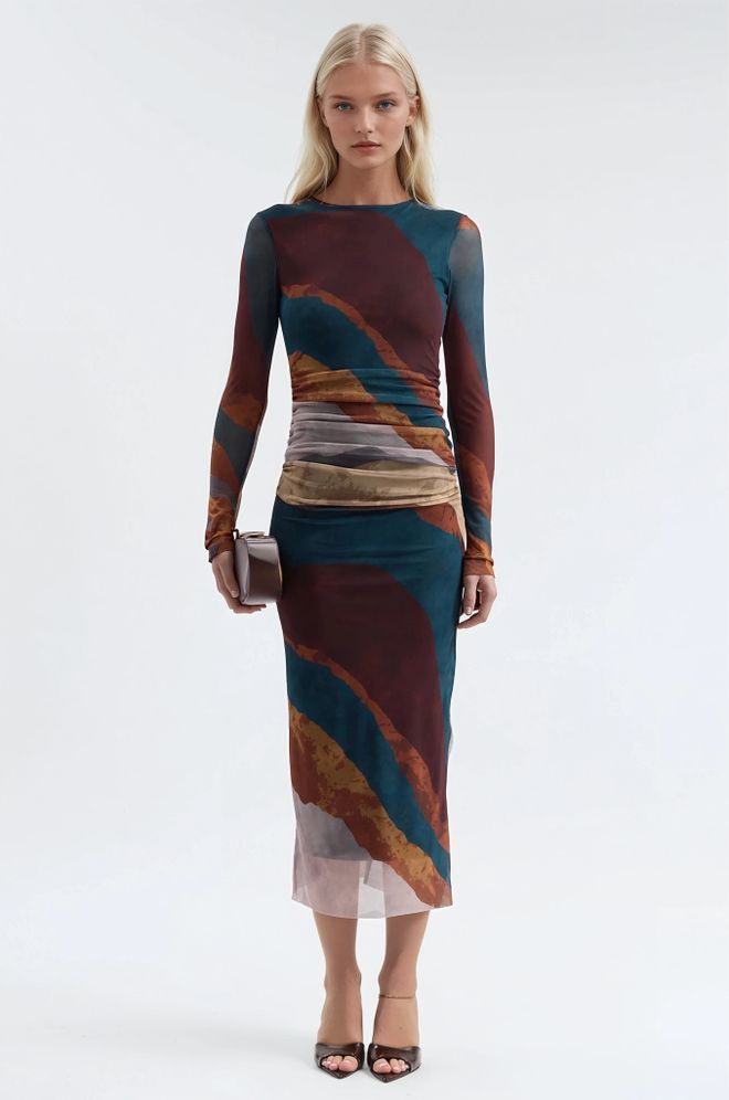 Sobe Istanbul Modrá Elegantný Formálny Glam Sheath Šaty Veľkoobchod s oblečením Formálny