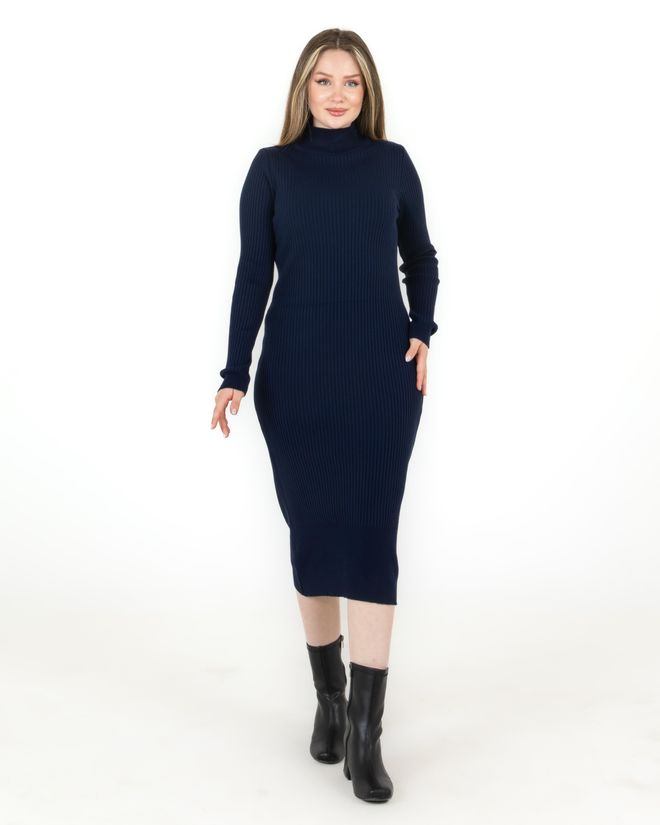 Sortie Collection Vestido Punto Azul Marino Ropa al por mayor Casual