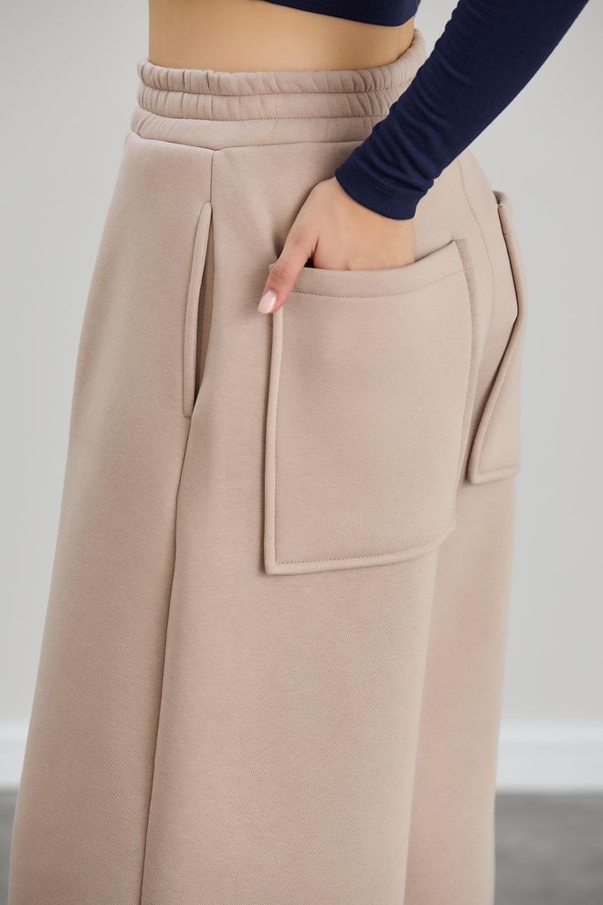 Sortie Collection Wide Leg Triple Yarn Sweatpants Mink Wholesale Clothing Sport